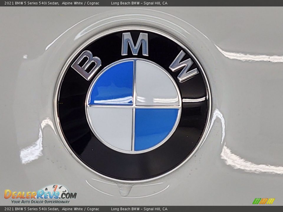 2021 BMW 5 Series 540i Sedan Alpine White / Cognac Photo #23