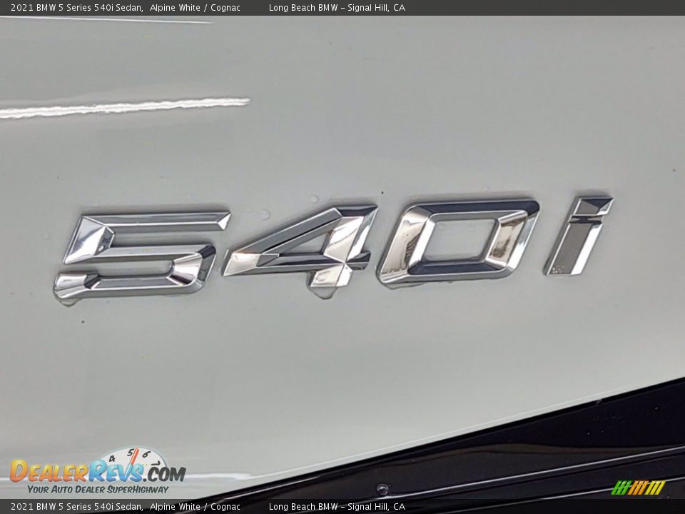2021 BMW 5 Series 540i Sedan Alpine White / Cognac Photo #24