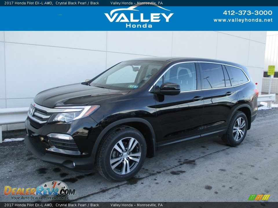 2017 Honda Pilot EX-L AWD Crystal Black Pearl / Black Photo #1