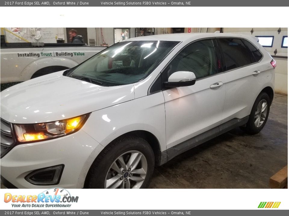 2017 Ford Edge SEL AWD Oxford White / Dune Photo #1