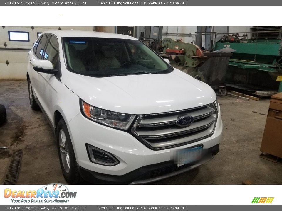 2017 Ford Edge SEL AWD Oxford White / Dune Photo #2