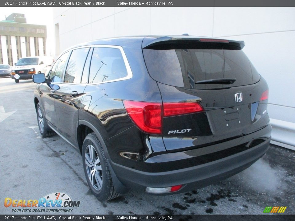 2017 Honda Pilot EX-L AWD Crystal Black Pearl / Black Photo #3