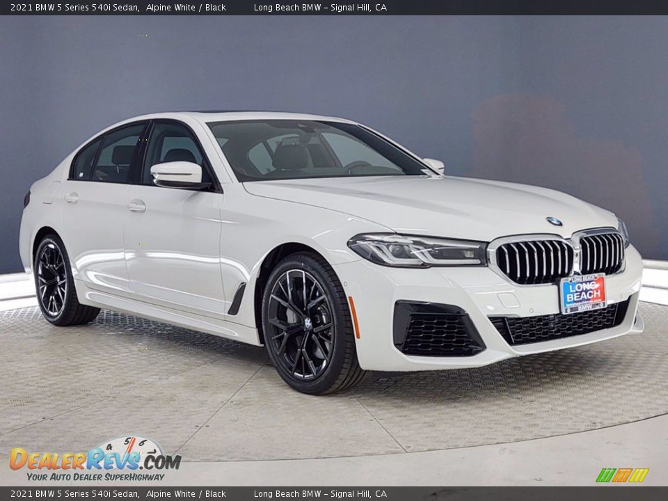 2021 BMW 5 Series 540i Sedan Alpine White / Black Photo #1