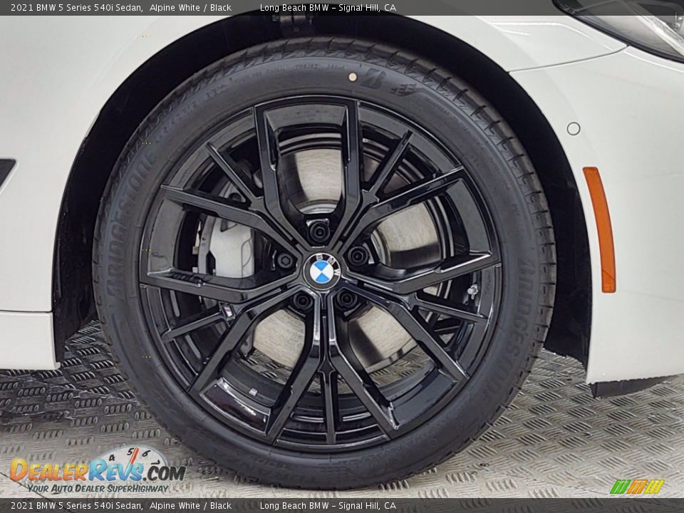 2021 BMW 5 Series 540i Sedan Alpine White / Black Photo #3