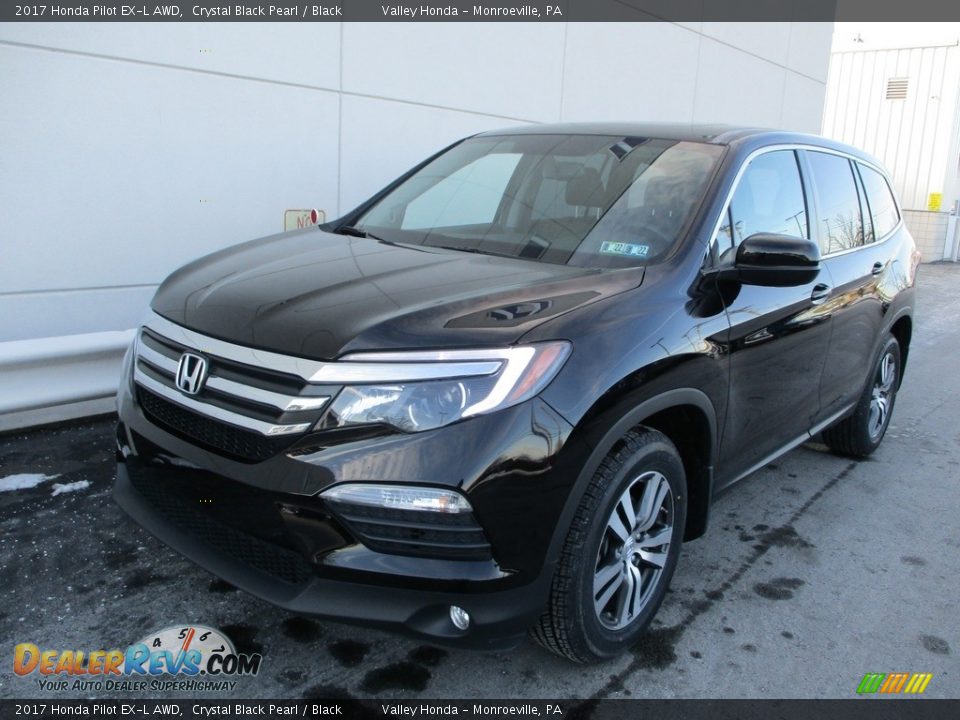 2017 Honda Pilot EX-L AWD Crystal Black Pearl / Black Photo #8