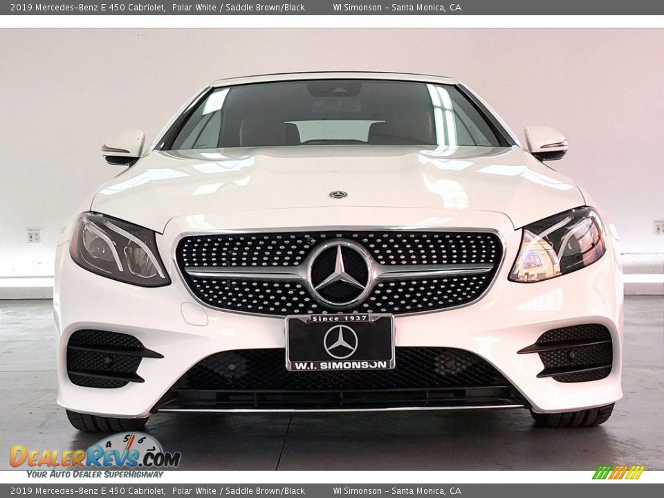 2019 Mercedes-Benz E 450 Cabriolet Polar White / Saddle Brown/Black Photo #2