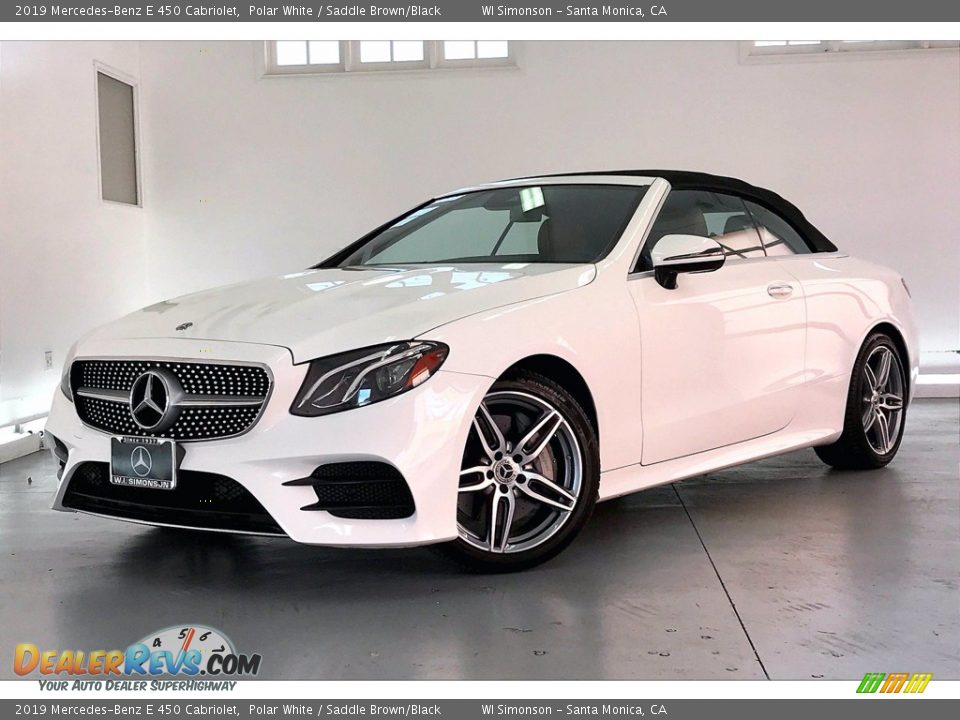 2019 Mercedes-Benz E 450 Cabriolet Polar White / Saddle Brown/Black Photo #12