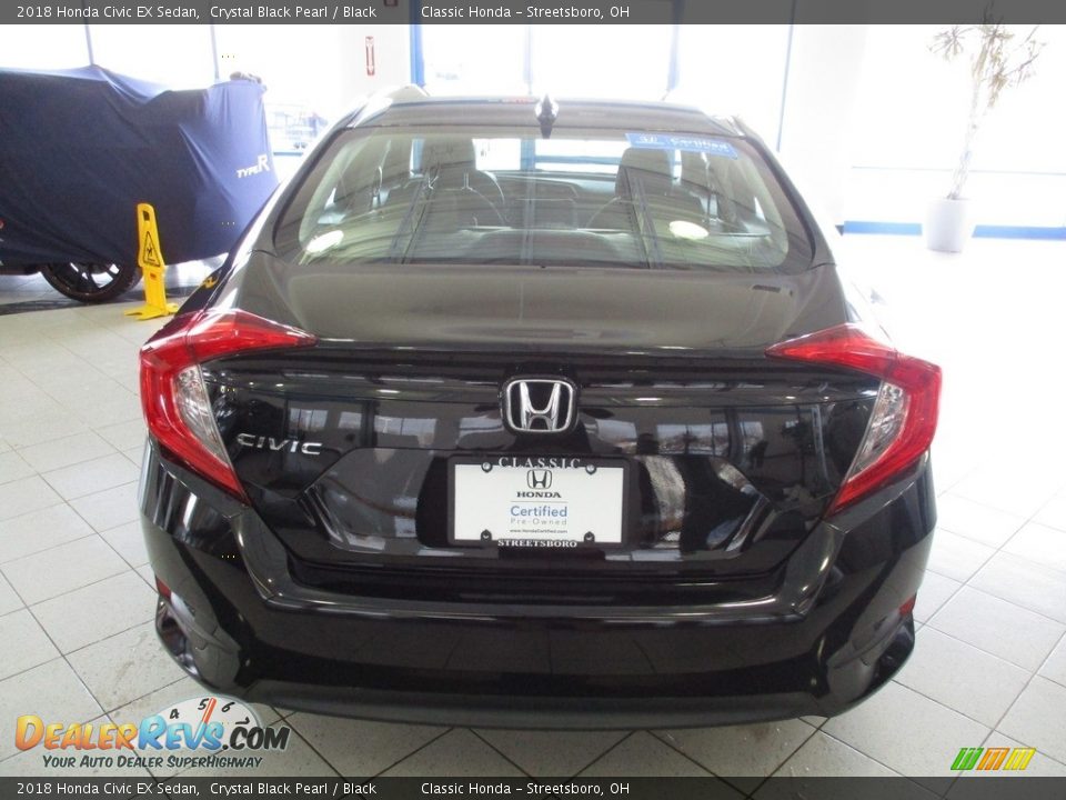 2018 Honda Civic EX Sedan Crystal Black Pearl / Black Photo #8