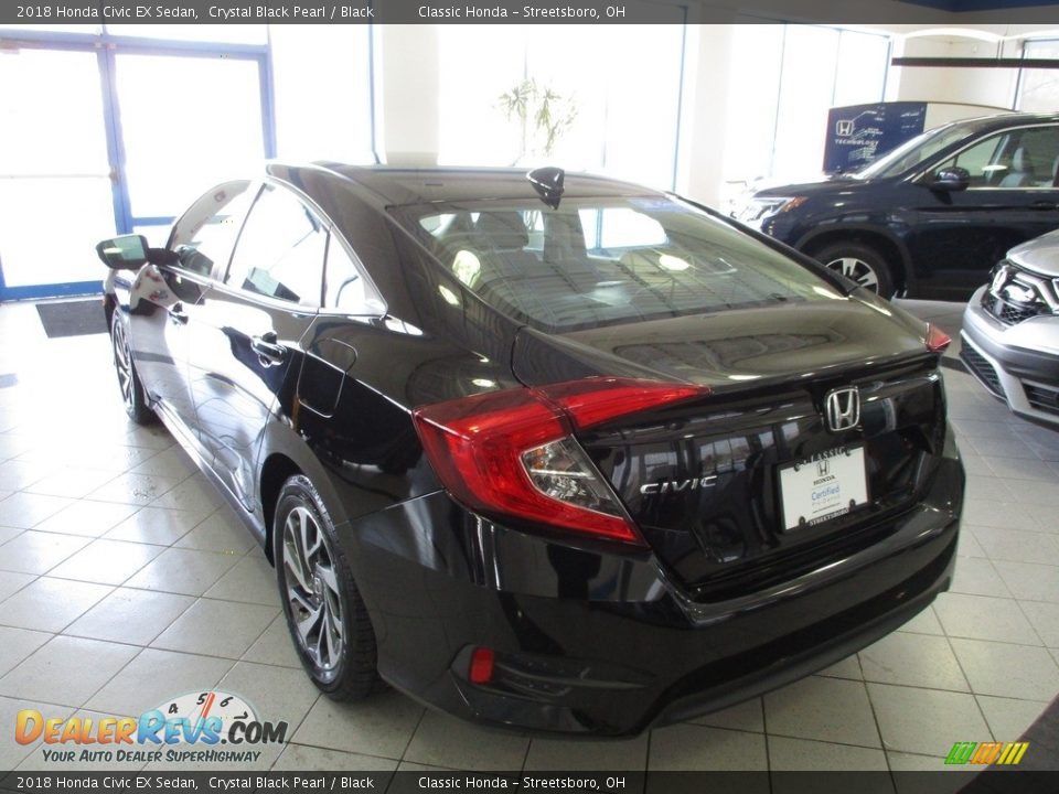 2018 Honda Civic EX Sedan Crystal Black Pearl / Black Photo #9