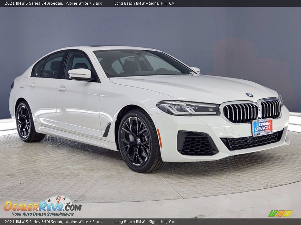 2021 BMW 5 Series 540i Sedan Alpine White / Black Photo #27