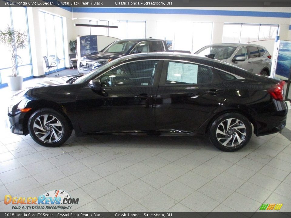 2018 Honda Civic EX Sedan Crystal Black Pearl / Black Photo #10