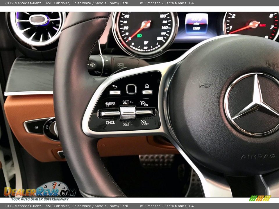 2019 Mercedes-Benz E 450 Cabriolet Polar White / Saddle Brown/Black Photo #21