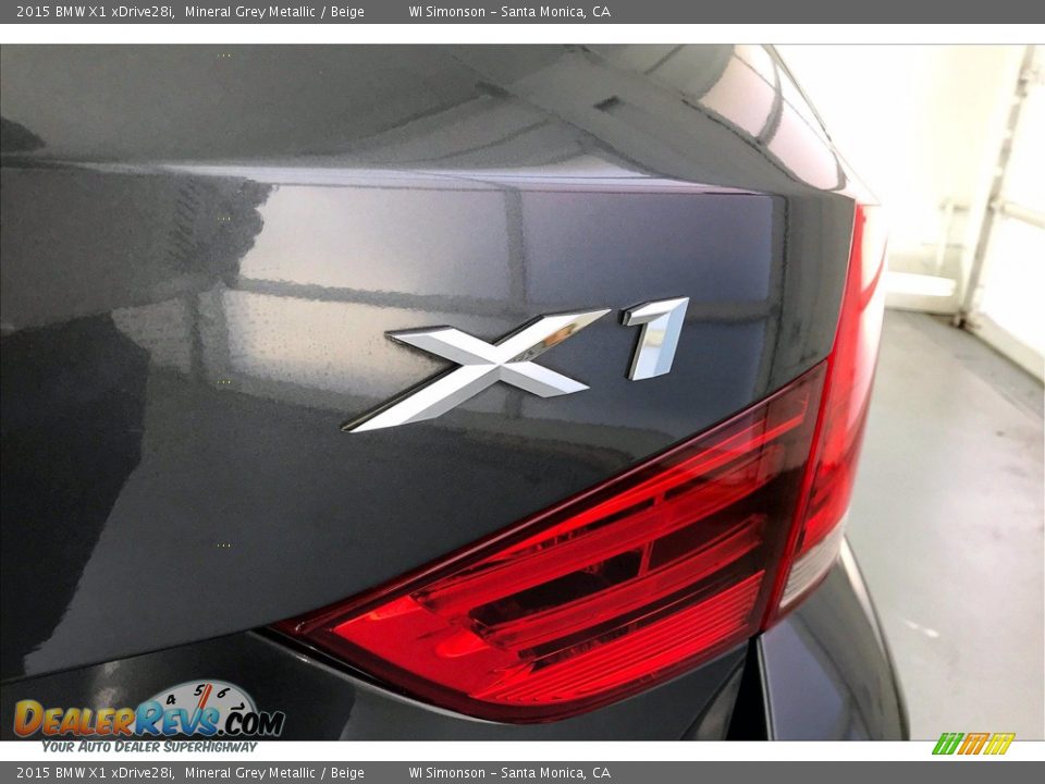 2015 BMW X1 xDrive28i Mineral Grey Metallic / Beige Photo #7
