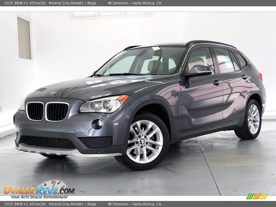 2015 BMW X1 xDrive28i Mineral Grey Metallic / Beige Photo #12