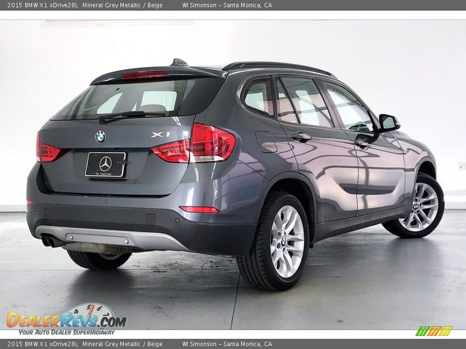 2015 BMW X1 xDrive28i Mineral Grey Metallic / Beige Photo #13