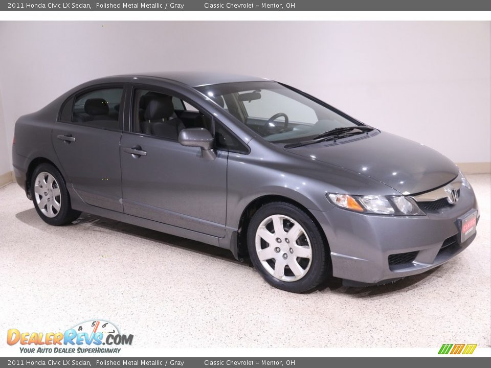 2011 Honda Civic LX Sedan Polished Metal Metallic / Gray Photo #1