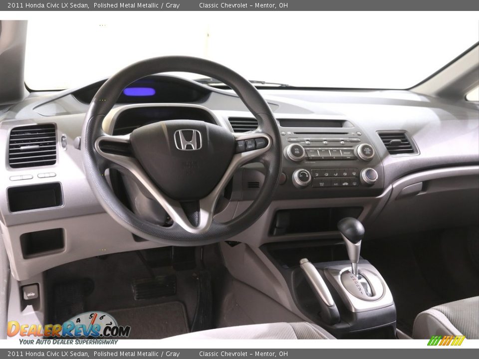 2011 Honda Civic LX Sedan Polished Metal Metallic / Gray Photo #6