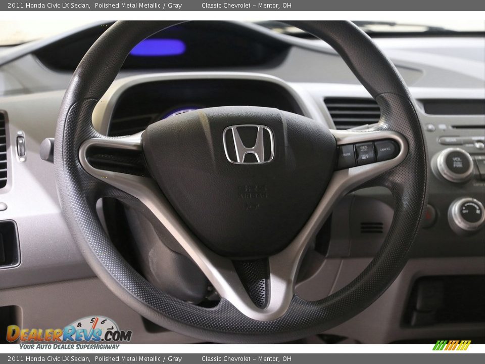 2011 Honda Civic LX Sedan Polished Metal Metallic / Gray Photo #7