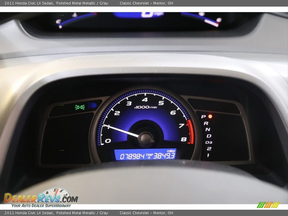 2011 Honda Civic LX Sedan Polished Metal Metallic / Gray Photo #8