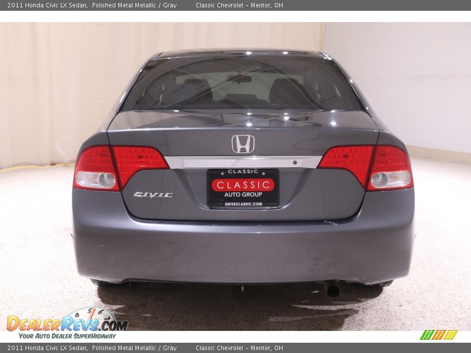 2011 Honda Civic LX Sedan Polished Metal Metallic / Gray Photo #16