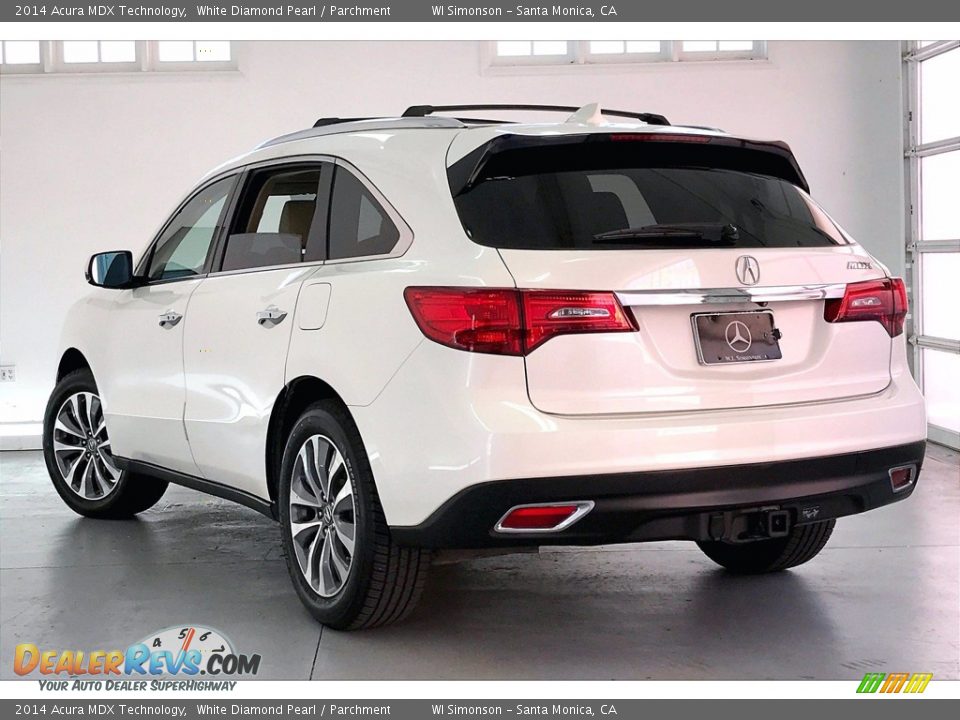 2014 Acura MDX Technology White Diamond Pearl / Parchment Photo #10