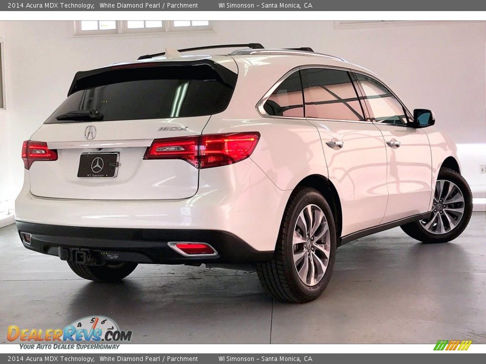 2014 Acura MDX Technology White Diamond Pearl / Parchment Photo #13