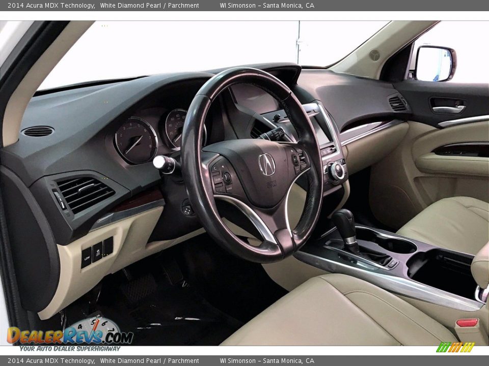 2014 Acura MDX Technology White Diamond Pearl / Parchment Photo #14