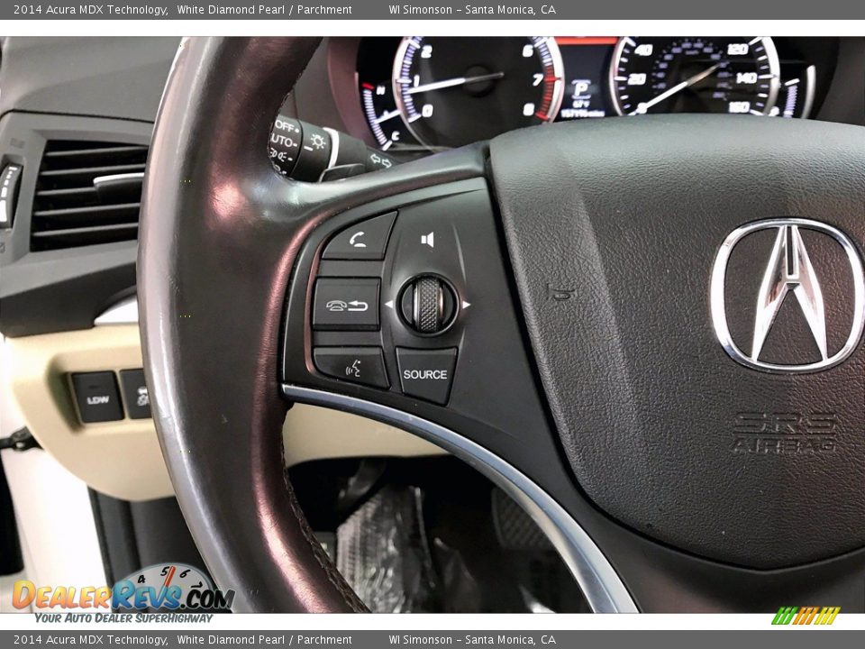 2014 Acura MDX Technology White Diamond Pearl / Parchment Photo #21