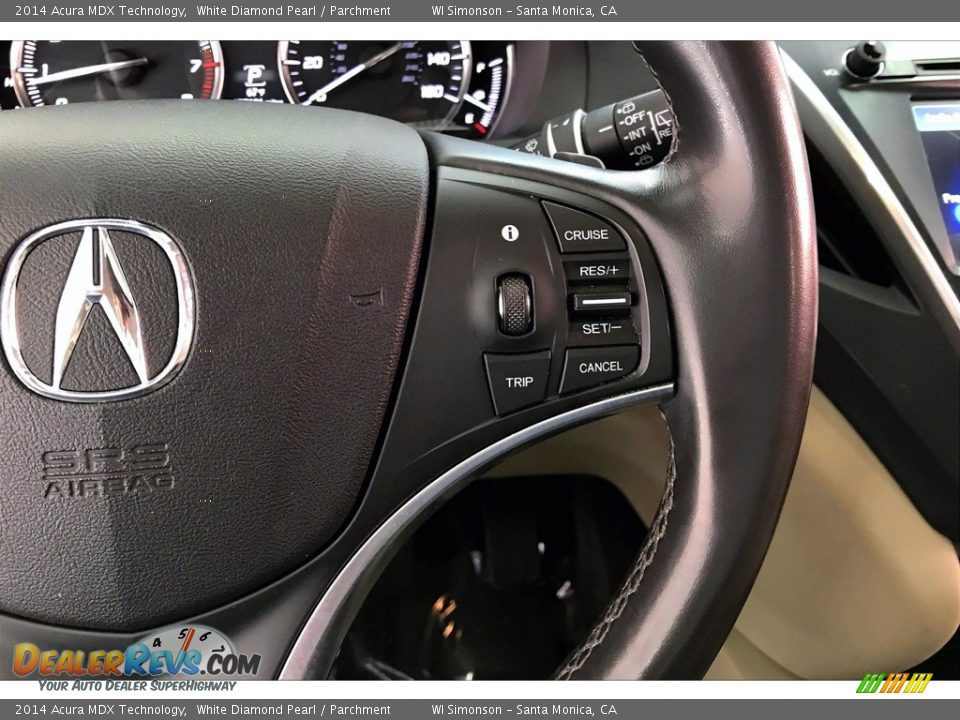 2014 Acura MDX Technology White Diamond Pearl / Parchment Photo #22