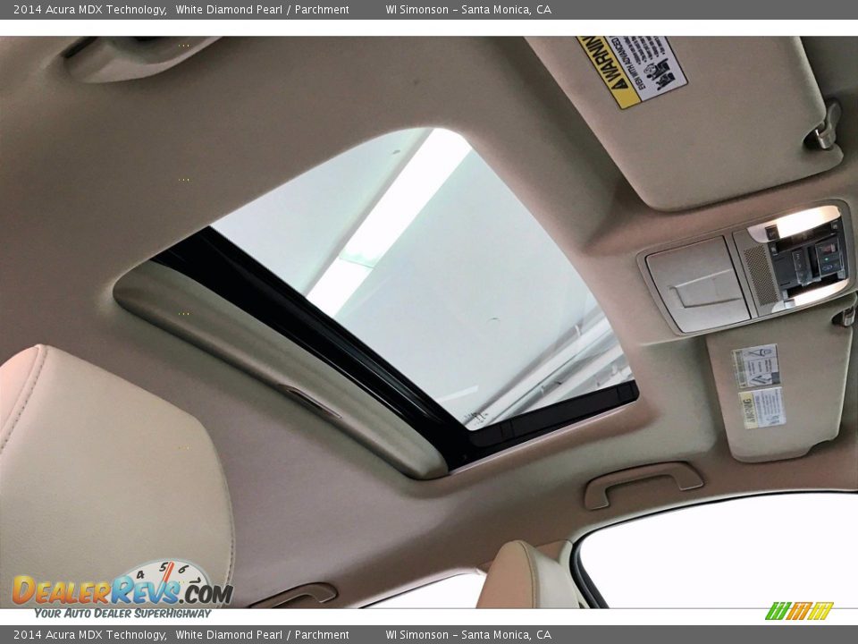 2014 Acura MDX Technology White Diamond Pearl / Parchment Photo #24