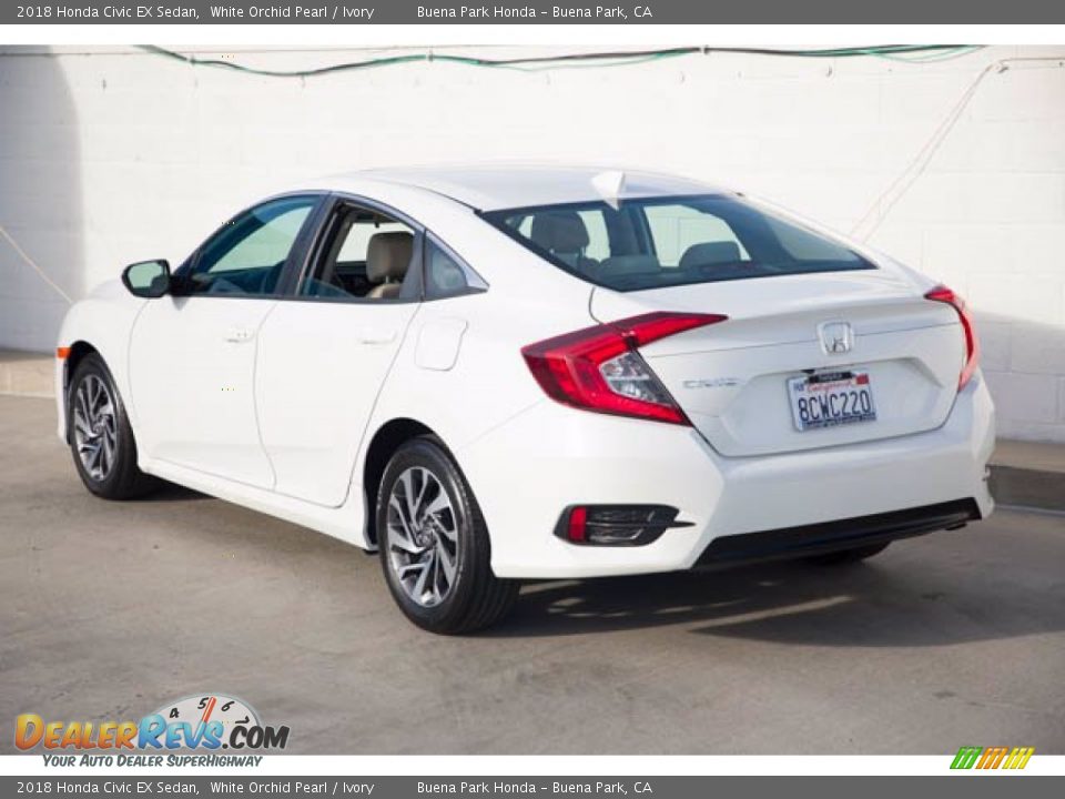 2018 Honda Civic EX Sedan White Orchid Pearl / Ivory Photo #2