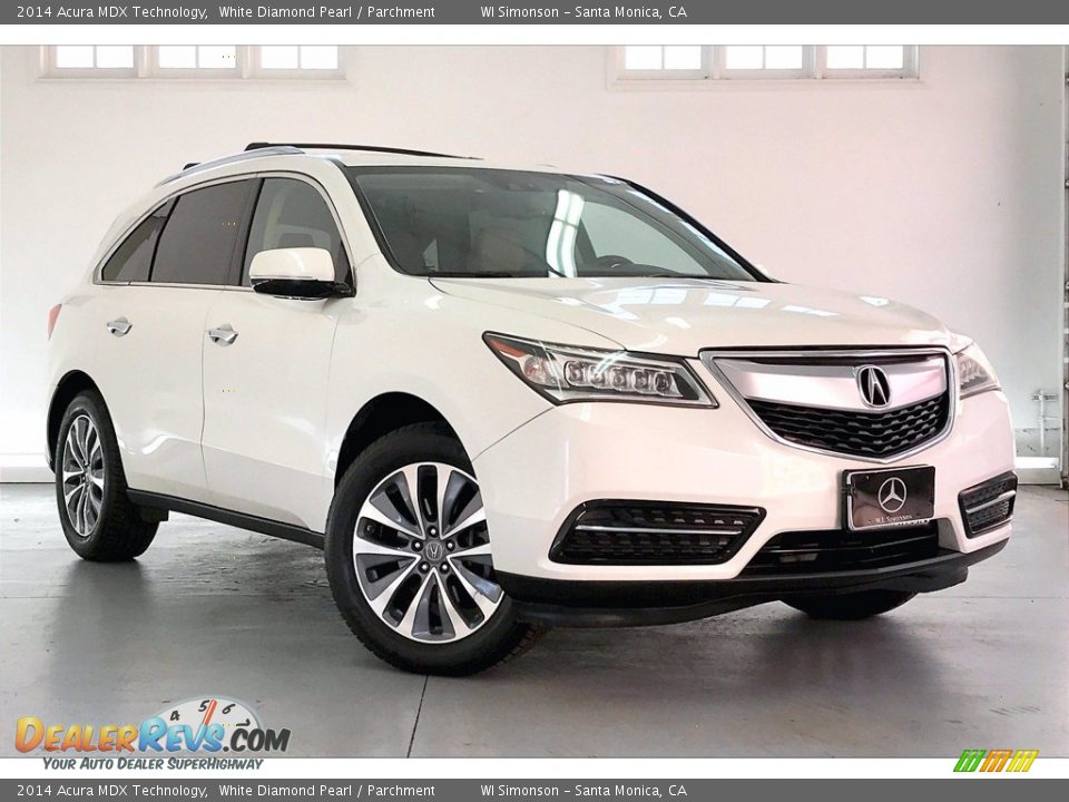 2014 Acura MDX Technology White Diamond Pearl / Parchment Photo #33