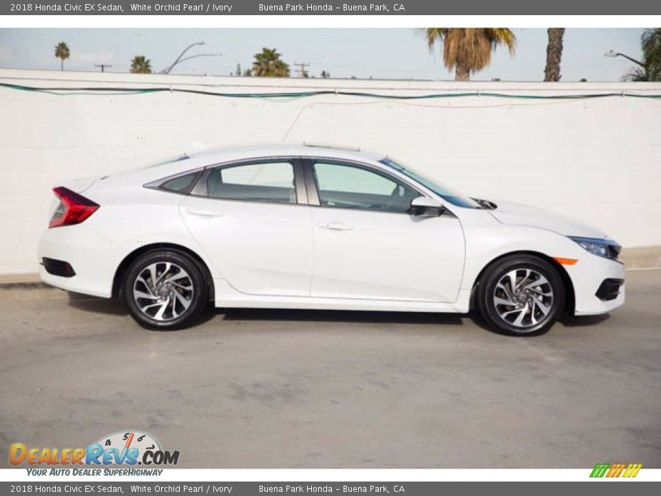 2018 Honda Civic EX Sedan White Orchid Pearl / Ivory Photo #14