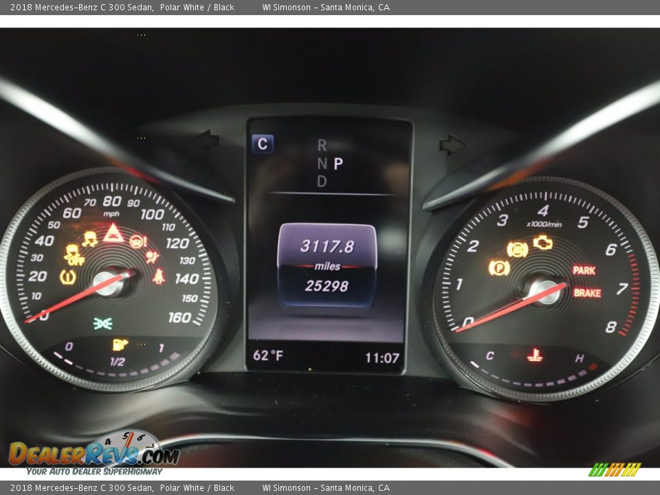 2018 Mercedes-Benz C 300 Sedan Polar White / Black Photo #28