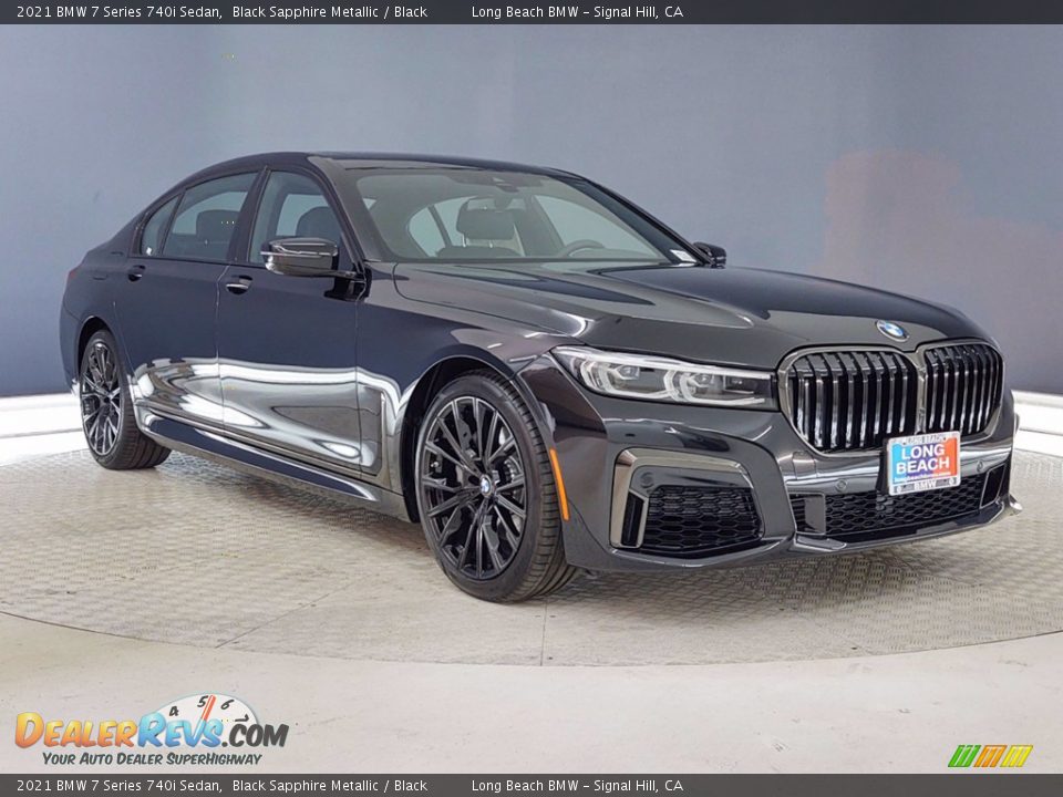 2021 BMW 7 Series 740i Sedan Black Sapphire Metallic / Black Photo #1