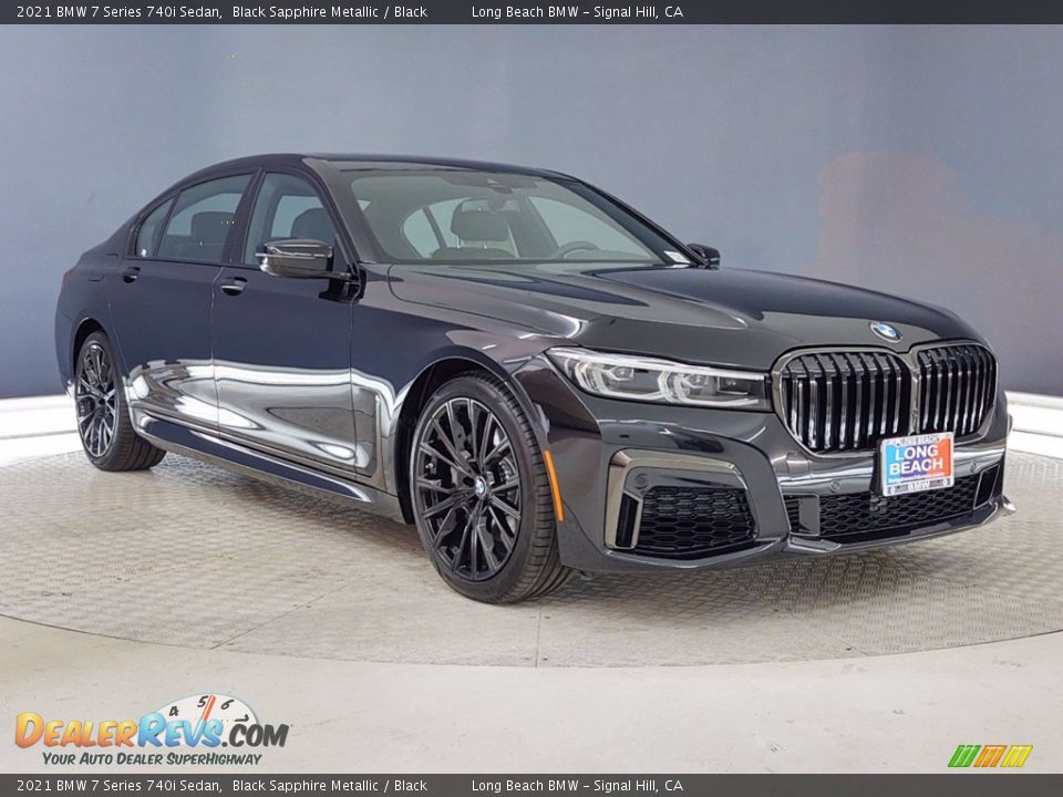 2021 BMW 7 Series 740i Sedan Black Sapphire Metallic / Black Photo #27