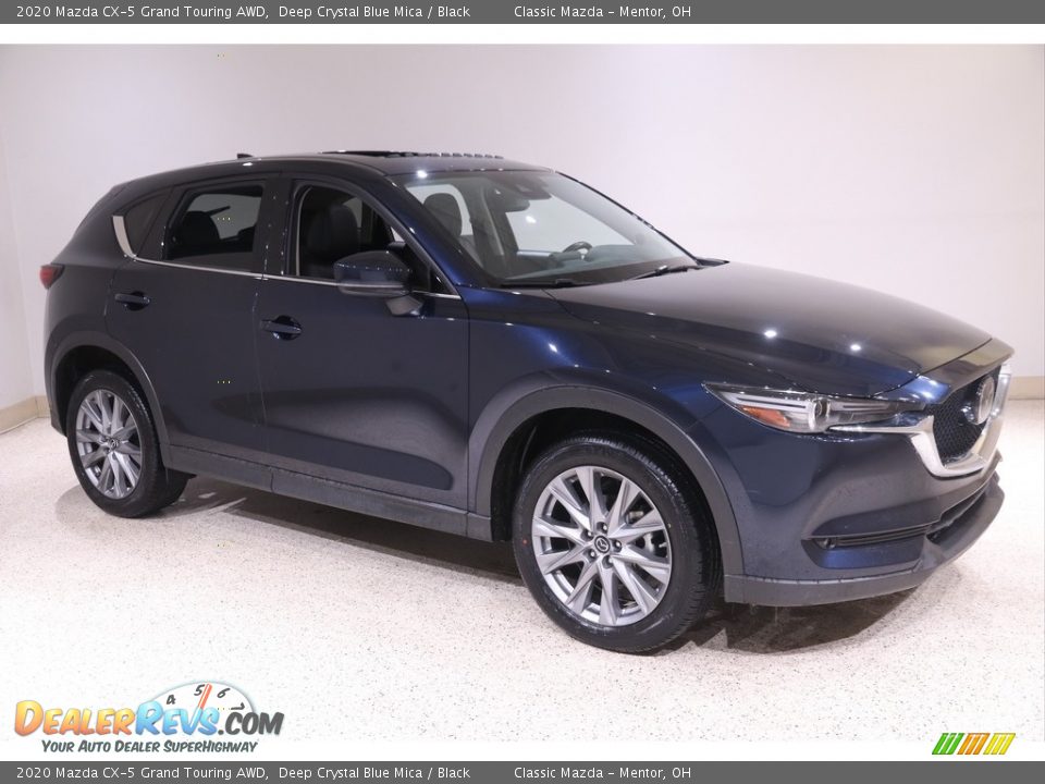 2020 Mazda CX-5 Grand Touring AWD Deep Crystal Blue Mica / Black Photo #1