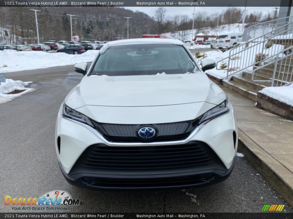 2021 Toyota Venza Hybrid LE AWD Blizzard White Pearl / Boulder Photo #10