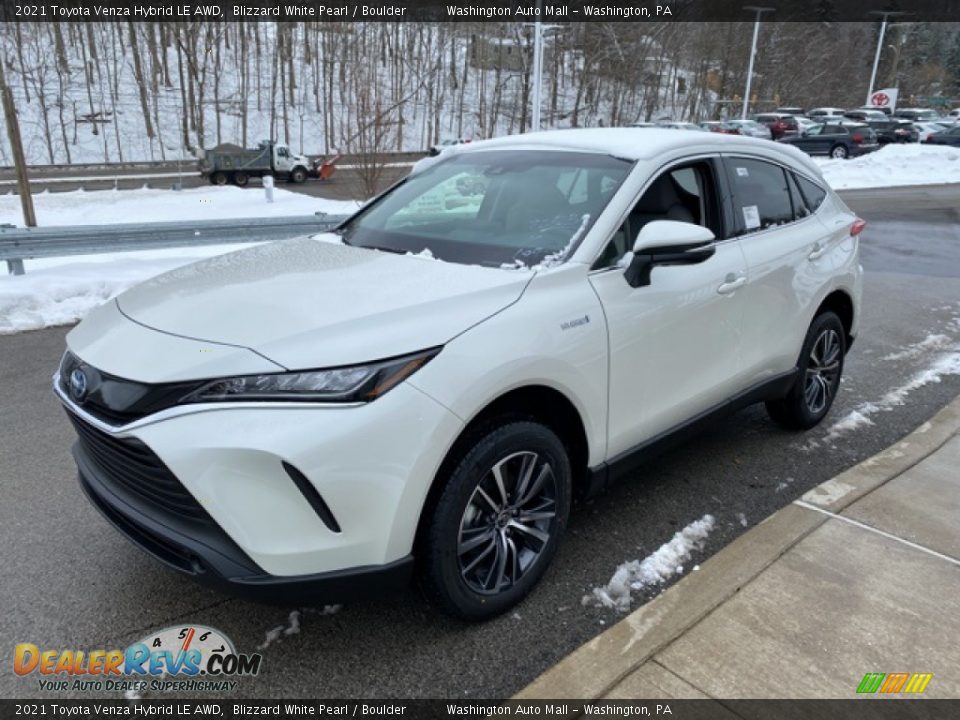 2021 Toyota Venza Hybrid LE AWD Blizzard White Pearl / Boulder Photo #11