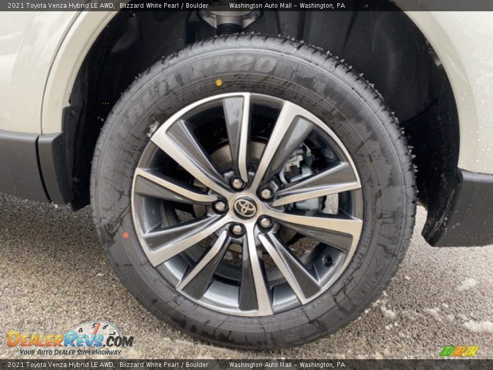 2021 Toyota Venza Hybrid LE AWD Blizzard White Pearl / Boulder Photo #28