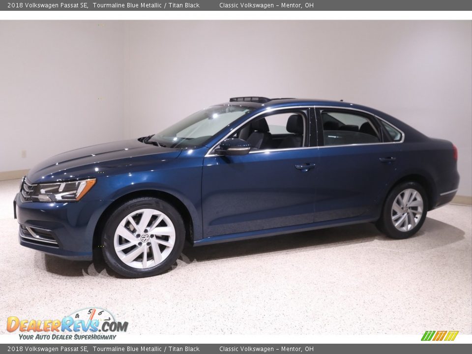 2018 Volkswagen Passat SE Tourmaline Blue Metallic / Titan Black Photo #3