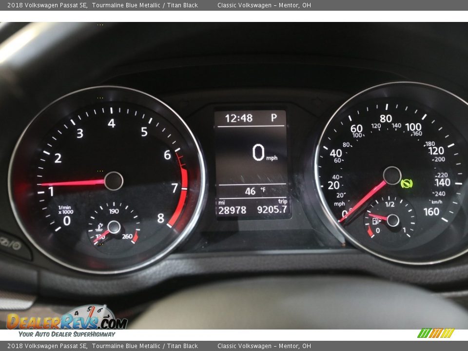 2018 Volkswagen Passat SE Tourmaline Blue Metallic / Titan Black Photo #8