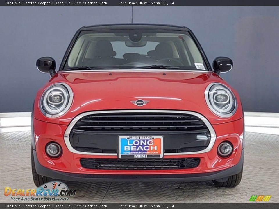 2021 Mini Hardtop Cooper 4 Door Chili Red / Carbon Black Photo #2