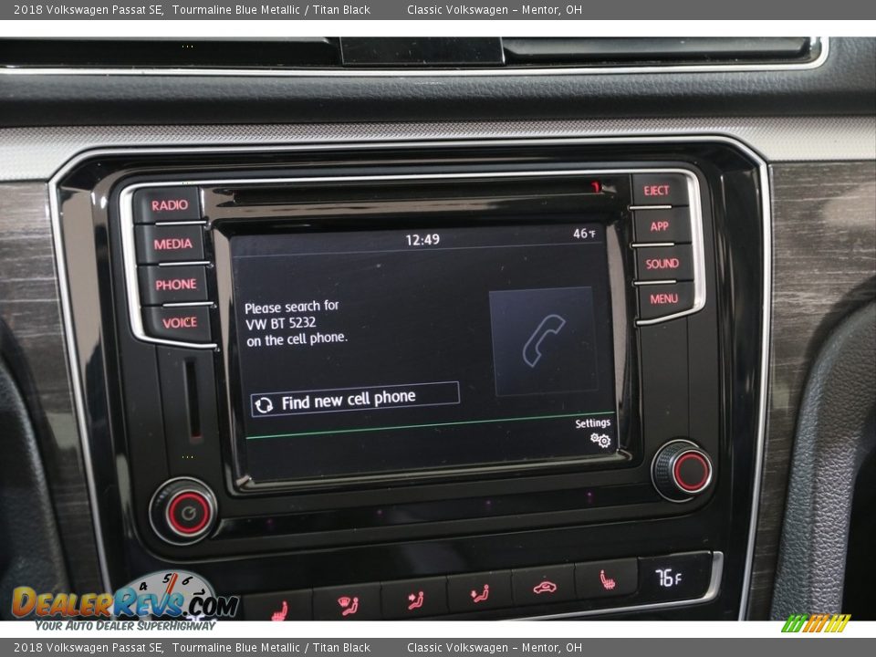2018 Volkswagen Passat SE Tourmaline Blue Metallic / Titan Black Photo #11