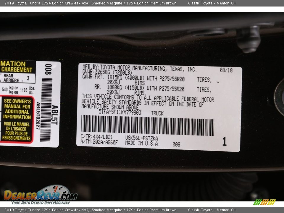 2019 Toyota Tundra 1794 Edition CrewMax 4x4 Smoked Mesquite / 1794 Edition Premium Brown Photo #24