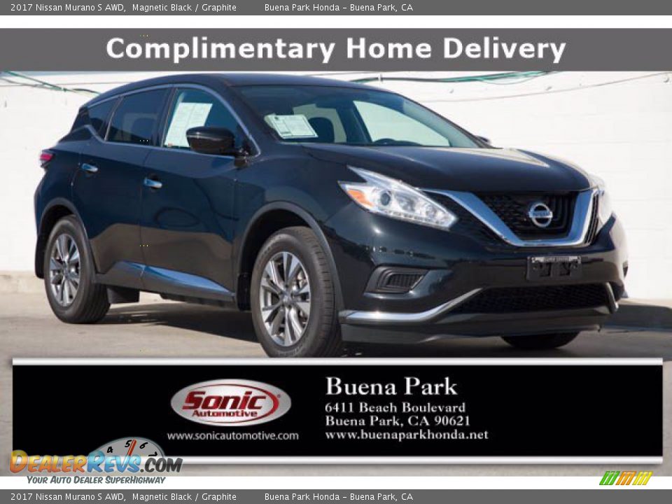 2017 Nissan Murano S AWD Magnetic Black / Graphite Photo #1