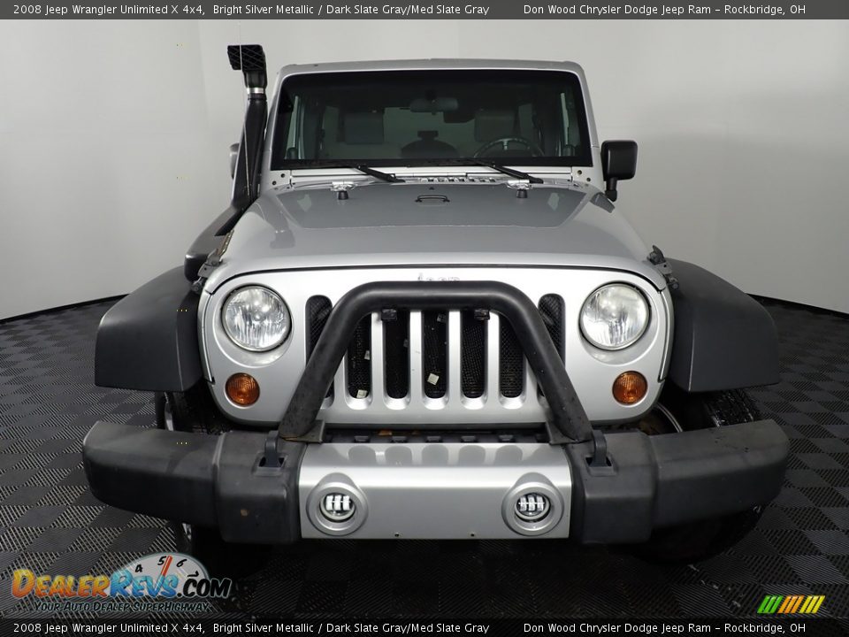2008 Jeep Wrangler Unlimited X 4x4 Bright Silver Metallic / Dark Slate Gray/Med Slate Gray Photo #4