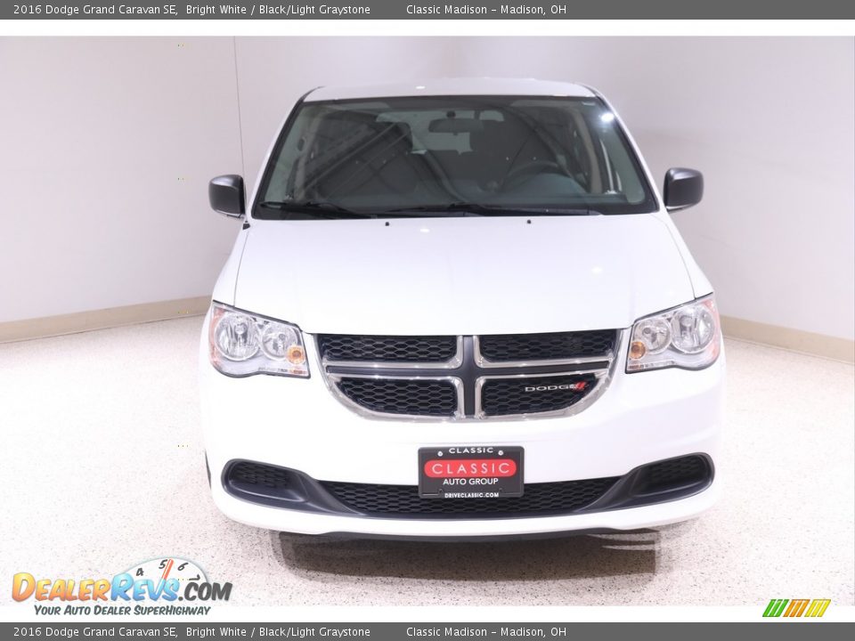 2016 Dodge Grand Caravan SE Bright White / Black/Light Graystone Photo #2