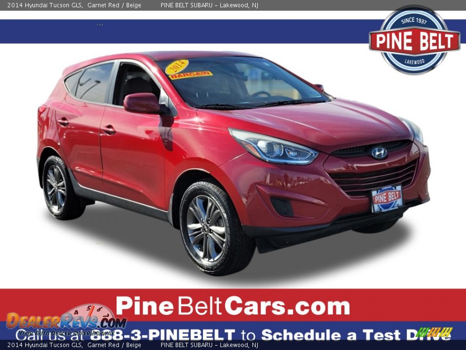 2014 Hyundai Tucson GLS Garnet Red / Beige Photo #1