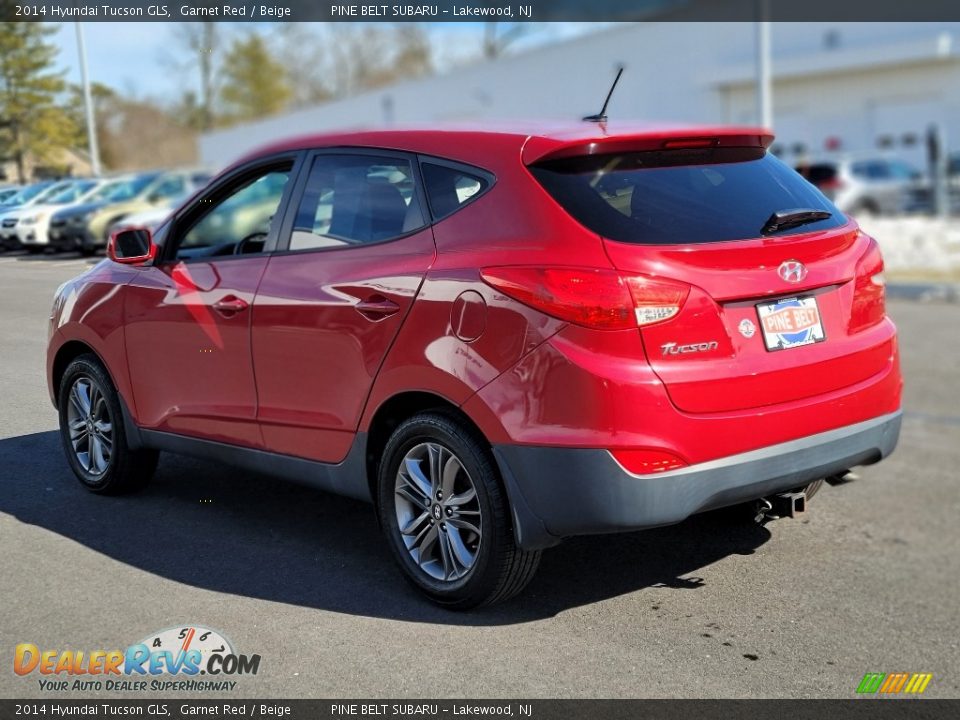 2014 Hyundai Tucson GLS Garnet Red / Beige Photo #13